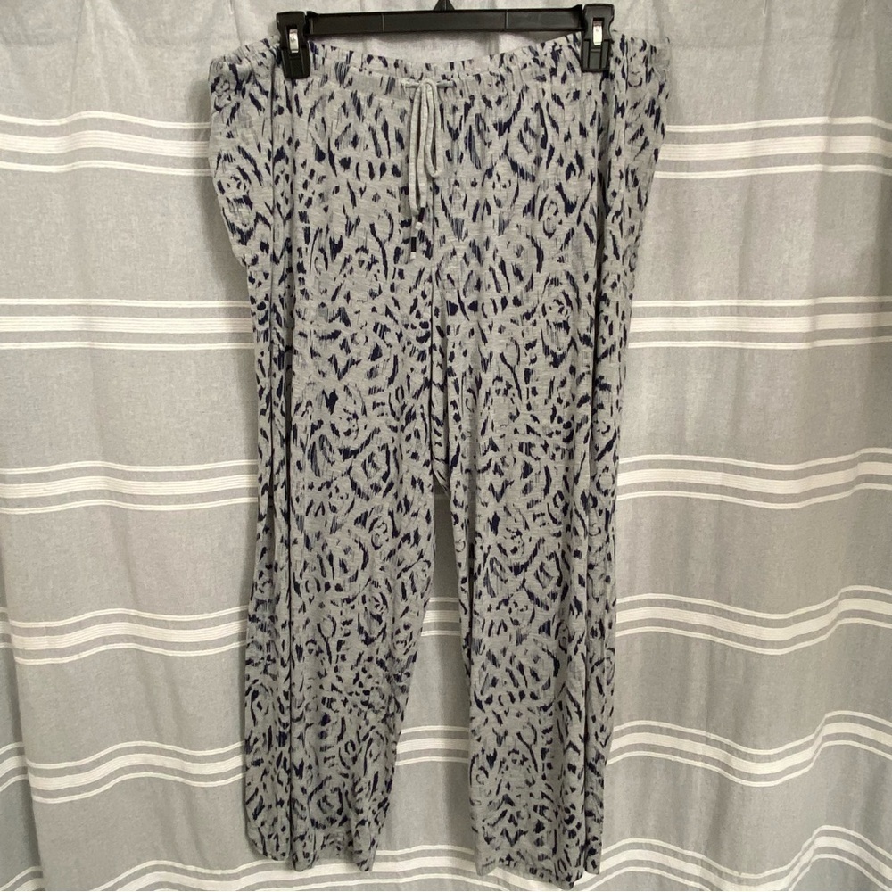 SOMA / Gray & Blue Print Soft Cool Nights PJ Pants Size XXL - Picture 2 of 10